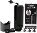 Wush Pro 由黑狼- 豪华水力发电耳机 清洁- 安全- 有效- 电动三重喷气流 3 压力设置 用于耳蜡积聚-耳蜡清除 Kit- 水阻 USB 可充电