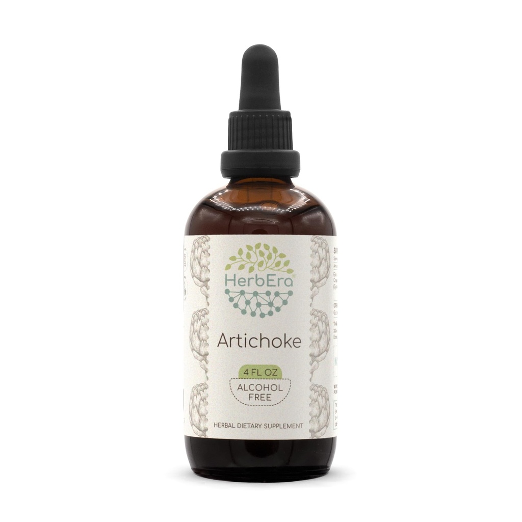 HerbEra Artichoke B120 无酒精草药萃取丁酸,集中液滴天然 Artichoke (Cynara scolymus) (4 fl oz)