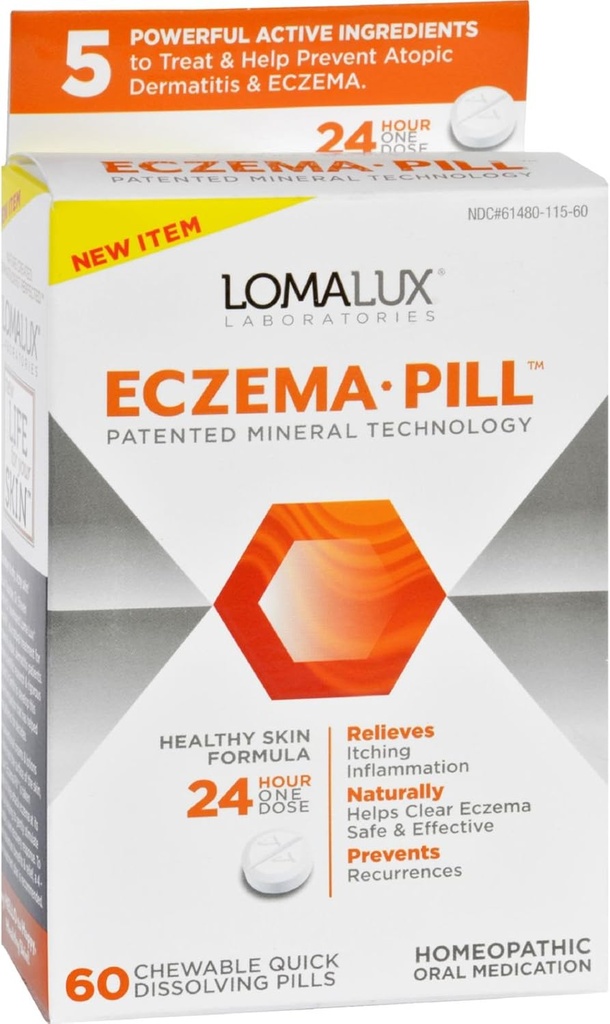 Loma Lux 实验室 Acne Eczema - Chewable - 快速解析 - 60个计数