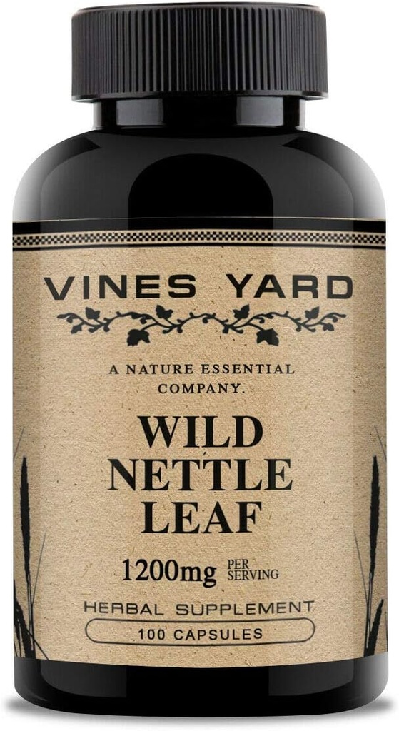 (原始内容存档于2018-09-26). Wild Nettle Leaf Capsules 支持健康流体平衡与尿道切除问题 100%天然有机草药补充1200mg → 100 Pack