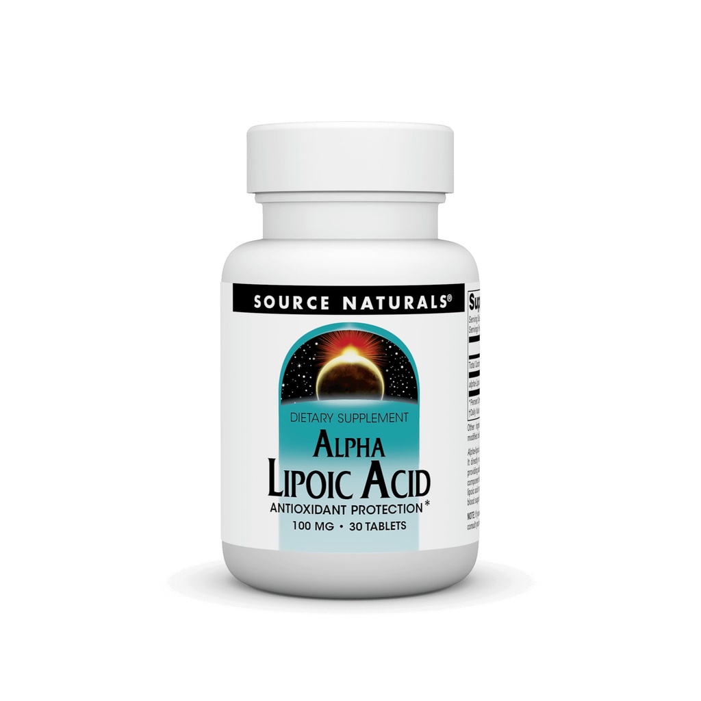 Alpha Lipoic Acid 100mg 来源自然有限公司 30 Tabs