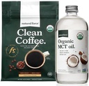 天然力量 有机黑烤干咖啡 + 有机MCT油桶 – 100%纯椰子 MCTs & Mold & Mycotoxin Free Coffee – 非GMO, Keto, Paleo, and Vegan – 12 Oz和16 Oz