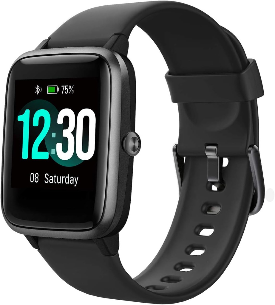 Fitpolo Fitness tracker with heart rate market, Smart Watch 1.8英寸彩色触摸屏幕 IP68 防水阶梯 Calorie 逆睡眠 监测踏表 观察活动追踪器 女男性