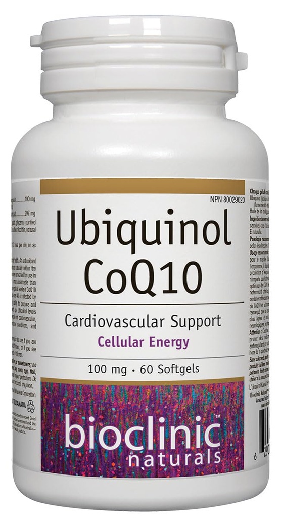 生物临床 Naturals Ubiquinol 软胶, 60 计数