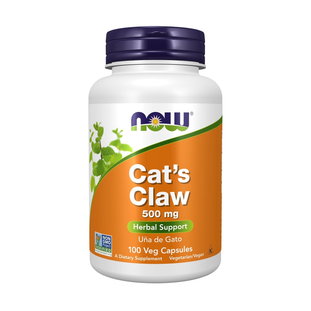 Now Foods - Cat's Claw (UNA De Gato) 500 Mg. 100 Capsules