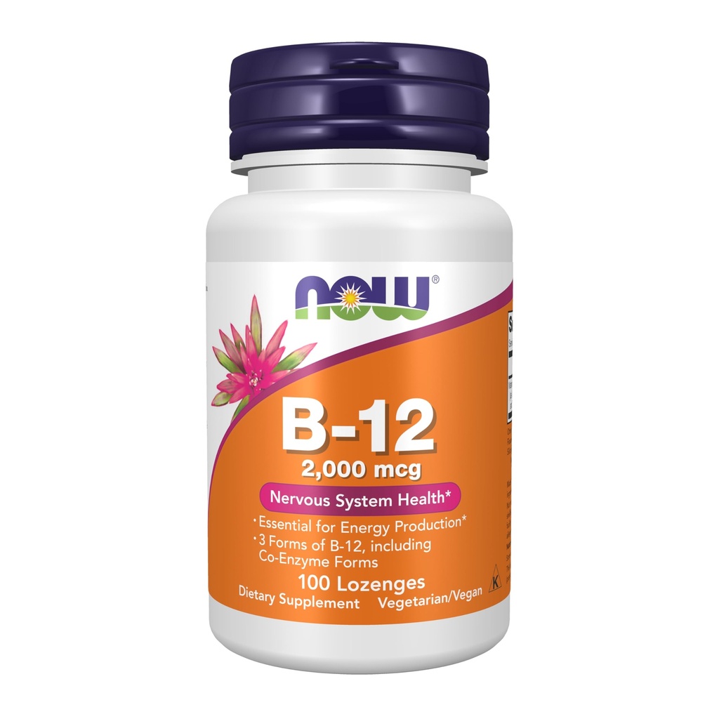 Now Foods Supplements, B-122,000 mcg,能源生产*,神经系统健康*,100 Lozenges