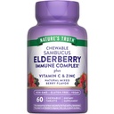 (原始内容存档于2018-09-21). Nature's Truth Elderberry Immune Complex QQ60 Chewwits + Vitamin C & Zinc + Mixed Berry + Vegan, Non-GMO, & Gluten Free Supplement