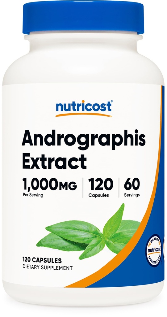 营养成本 Andrographis Capsules (1 000mg) (120 capsules) - 健康与健康植物补充,60种服务