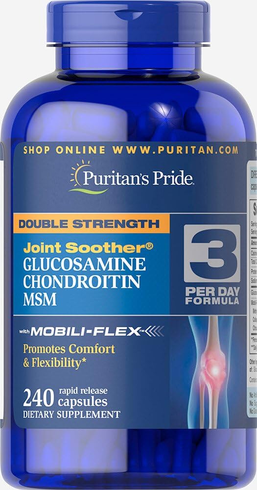 清教徒的荣耀 Glucosamine Chondroitin MSM Capsules, 每日三款