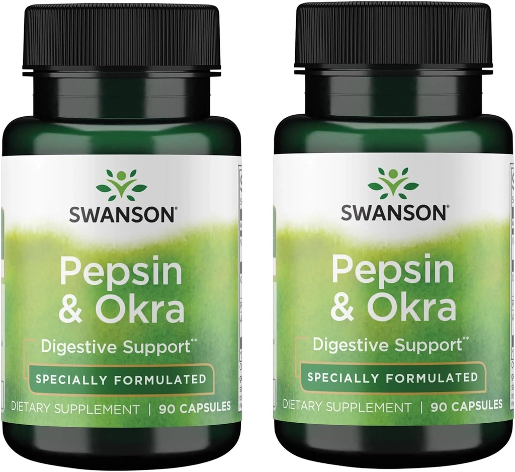 Swanson 百事可乐“ &” Okra 90 Caps (2 Pack)