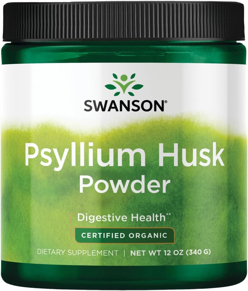 Swanson 经认证的有机lium壳粉 12 Ounce(340克) Pwdr