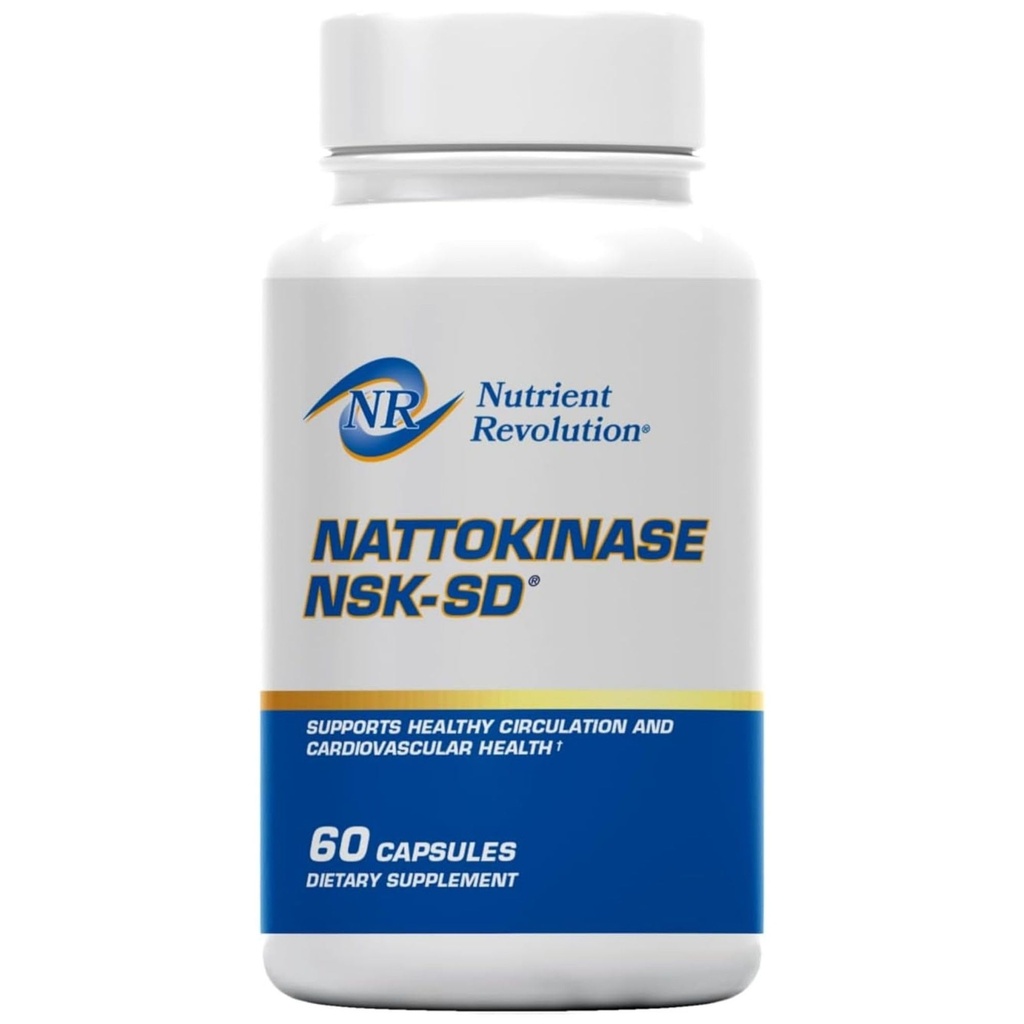 NSK-SD Nattokinase - 心血管支持 - 高概率Nattokinase 补充 - 优化流通,非GMO,蔬菜,JHFA & JNKA 认知 - 60 Ct