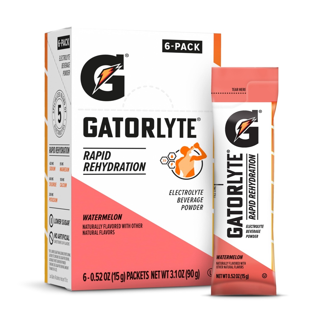 Gatorlyte 粉末西瓜,16.9oz(6包)