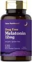 Tahoe 营养素 Melatonin 12 mg → 120 快速释放 Capsules → 药物免费补充 → 非GMO, Gluten Free