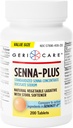 GeriCare Senna Plus 与Stool Sweather, Docusate Sodium 50mg, Sennosides 8.6mg, 200块平板电脑(一包)的天然氧化剂