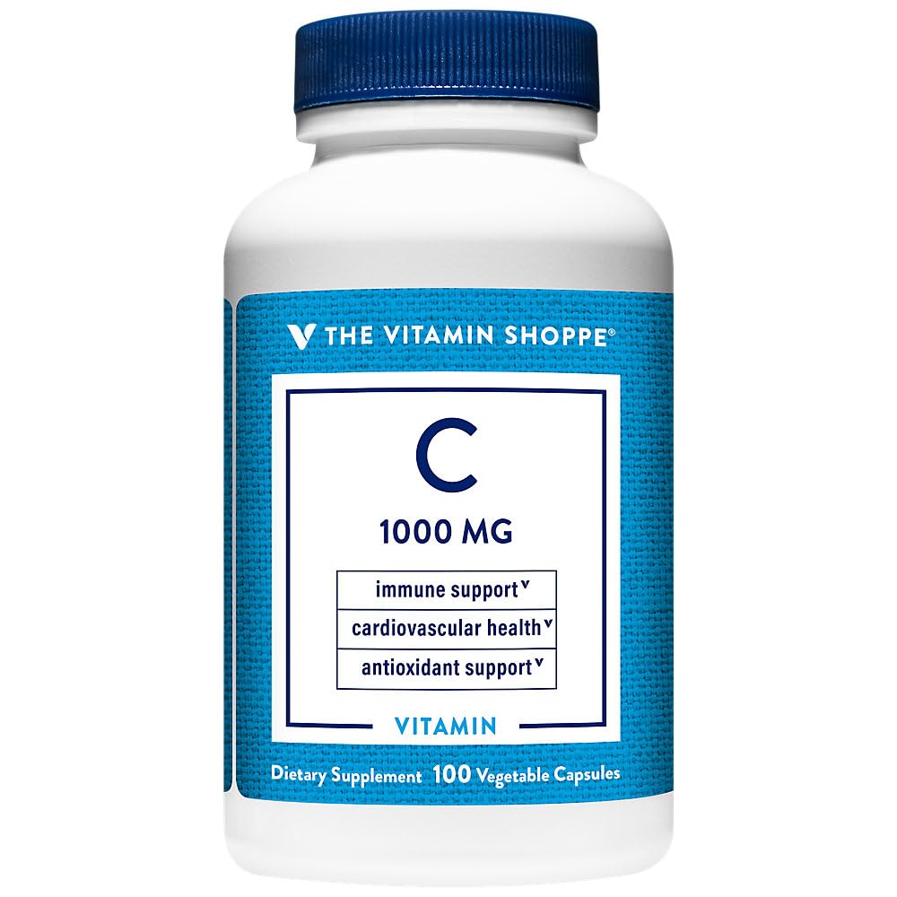 维生素店 C-1000 1000MG,支持免疫和心血管健康的抗氧化剂(100 Capsules)