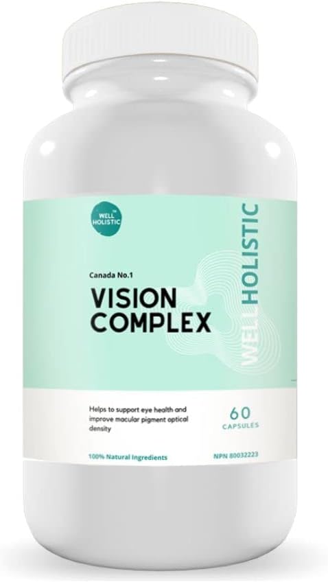 远景综合体60 Capsules - 眼维生素和矿物补充剂,含有Lutein、维生素C、Quercetin、Bilberry和Citrus生物素