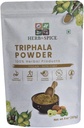 Triphala Powder 非转基因生物, Gluten Free, 100% Raw, 来源于印度, Amla草药配方, Haritaki, Bibhitaki, 包装于可逆的Zip Lock 邮袋(227 Gram)