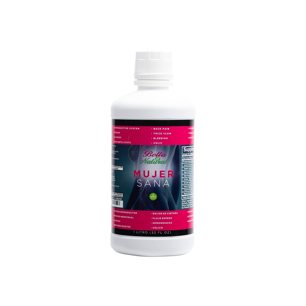 Bella All Natural Women Sana 健康女性,荷尔蒙失衡,PCOS,Protime Cramps - 1升