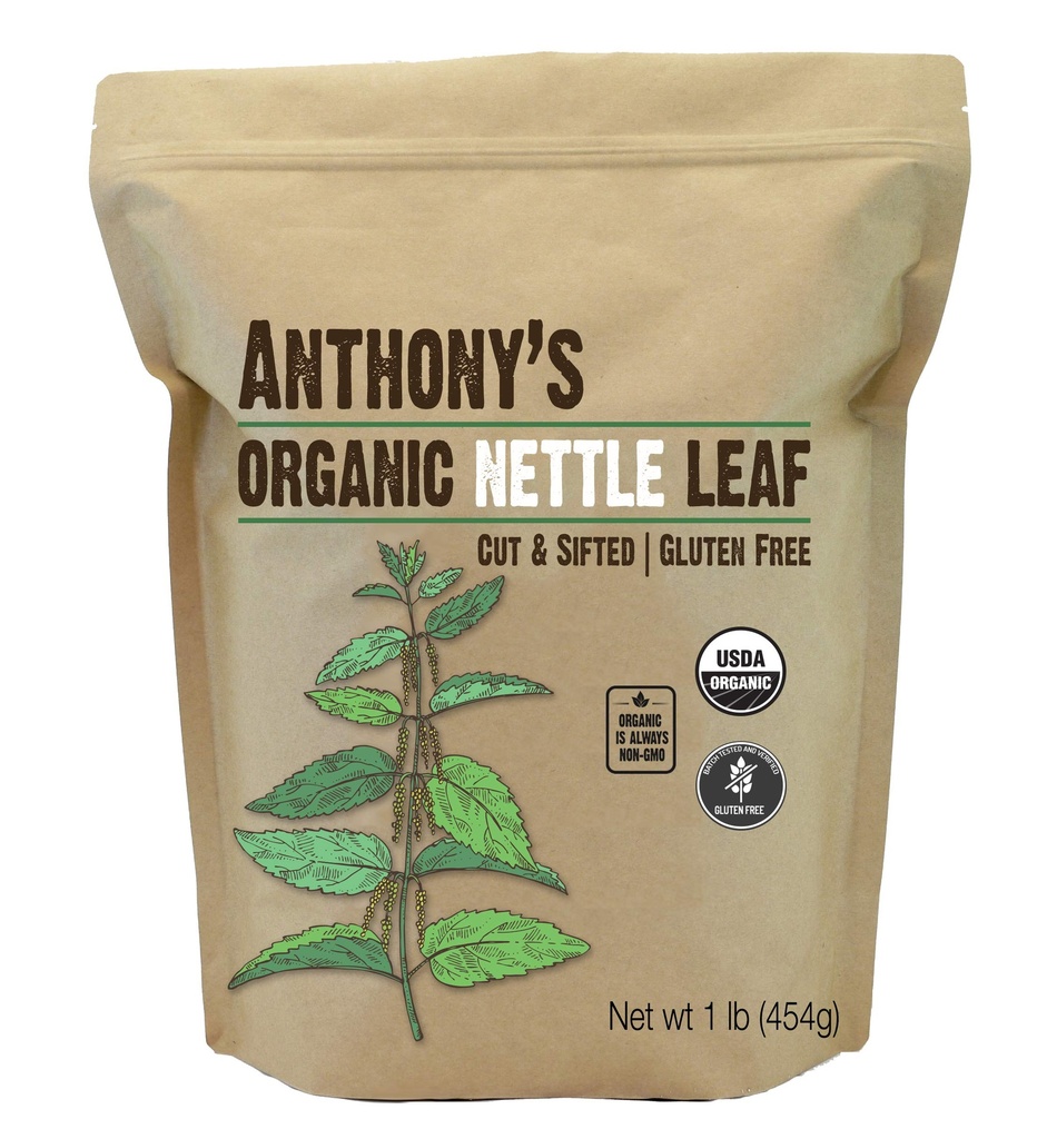 Anthony's Organization Nettle Leaf, 1 lb, Gluten Free, 非转基因生物, Cut & Sifted, 非辐照型, Keto 友好型