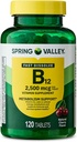 春谷,维生素B12 2500 MCG,B12 快速溶解樱桃Flavor 餐饮补充,维生素B12,120 计数 - 新外观(一包)