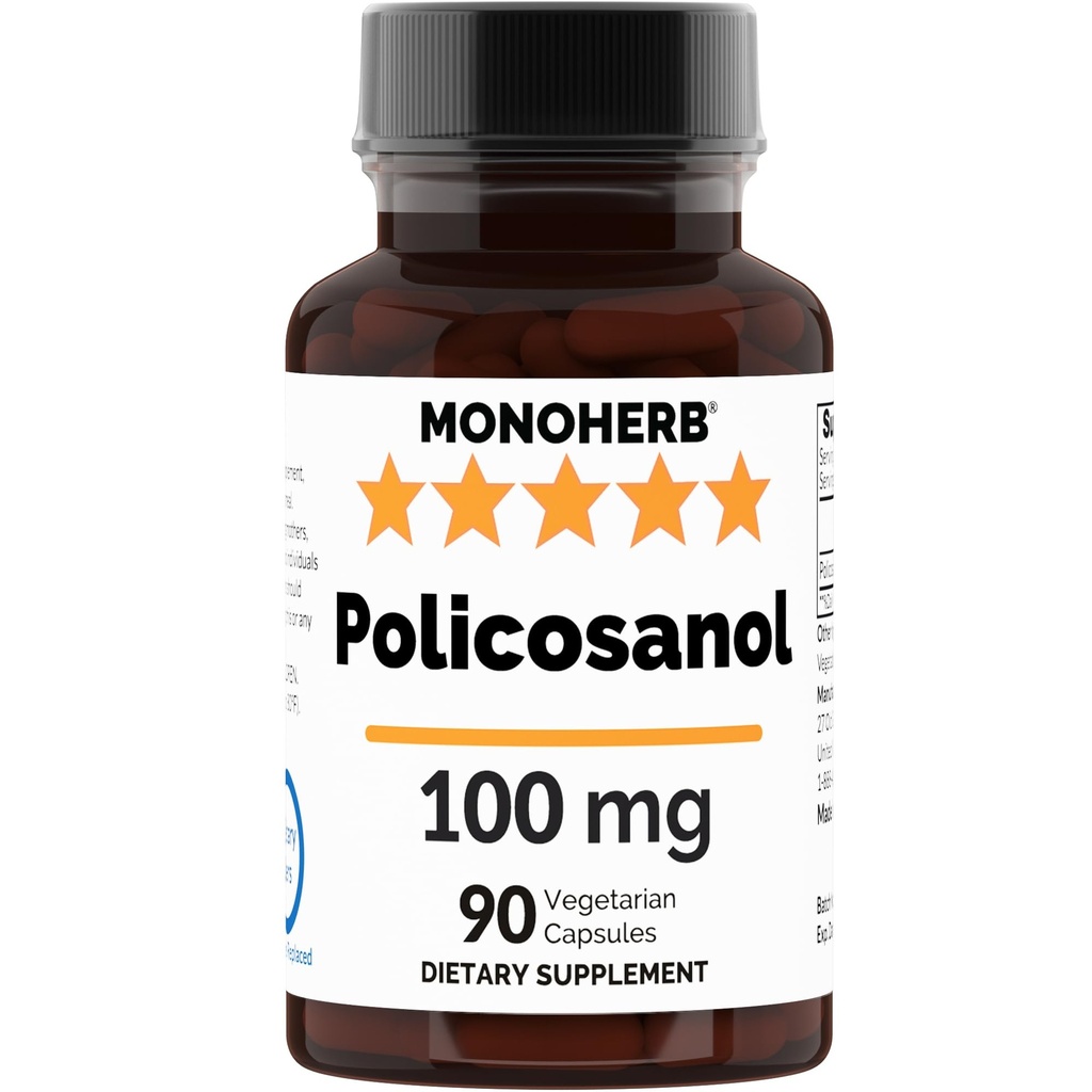 MONOHERB Policosanol 每卡普尔100毫克 - 90维卡普尔