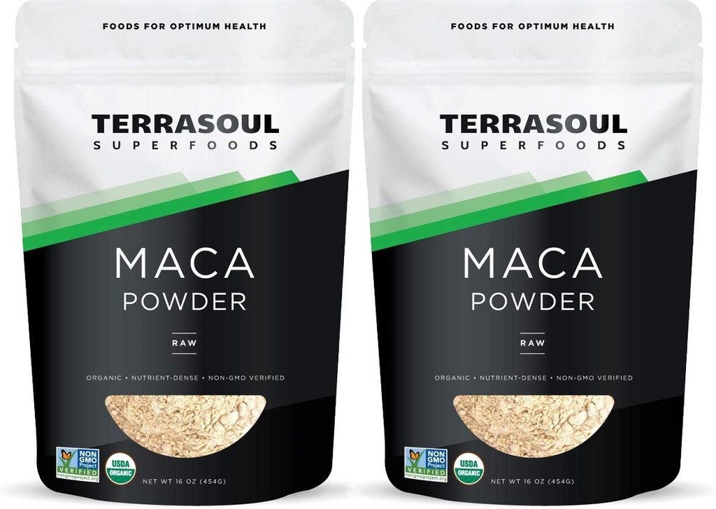 Terrosoul超级食品 有机Raw Maca粉, 2 Lbs : Premium Quality, 支持增加Stamina & Energy
