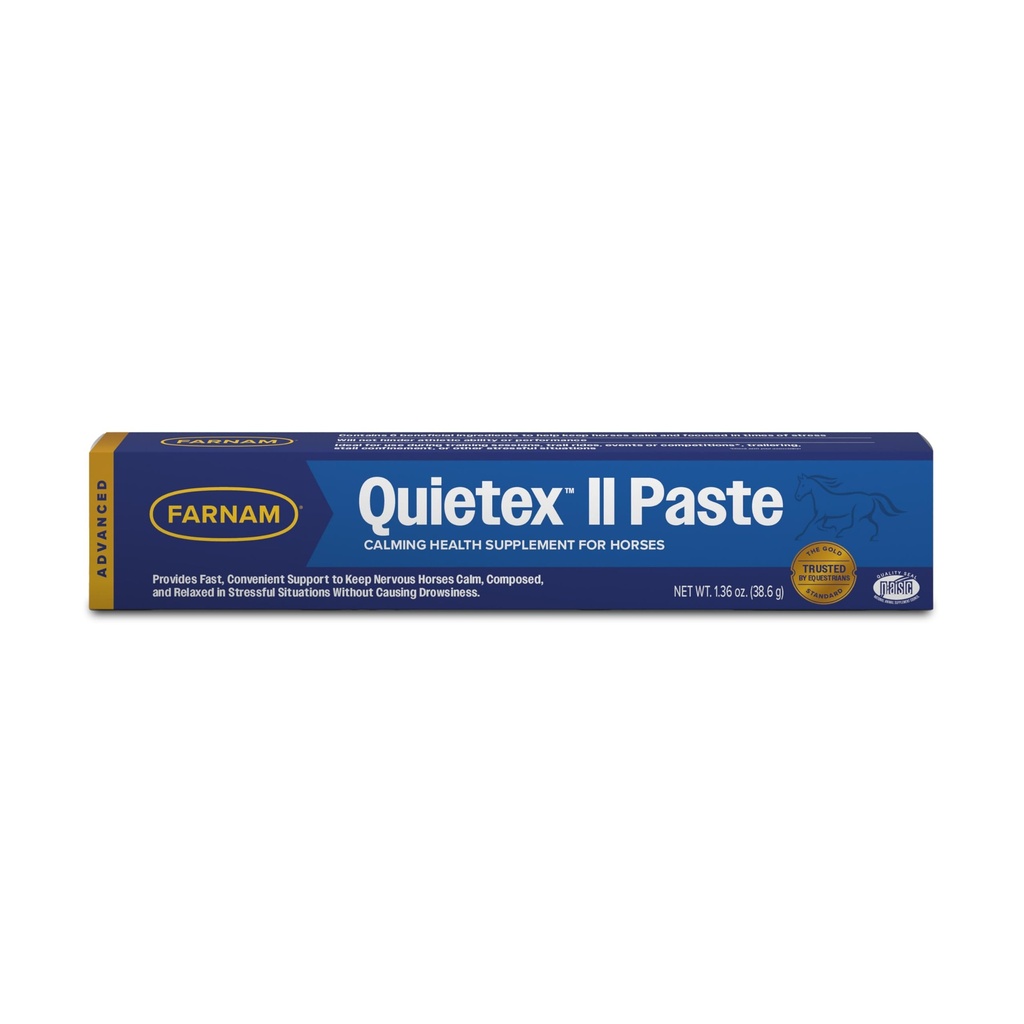 Farnam Quietex II 马的镇静补充剂 马的糕点 帮助管理神经行为 保持马的平静 和在紧张的情况下组成,32.5毫升注射器