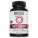 周塔樱桃提取片+芹菜种子 - Tart Cherry Capsules for Men and Women, Tart Cherry 将药片集中用于睡眠和Uric Acid Cleanse, 1000mg Per Pell - 60 Veggie Capsules (Pack of 1).