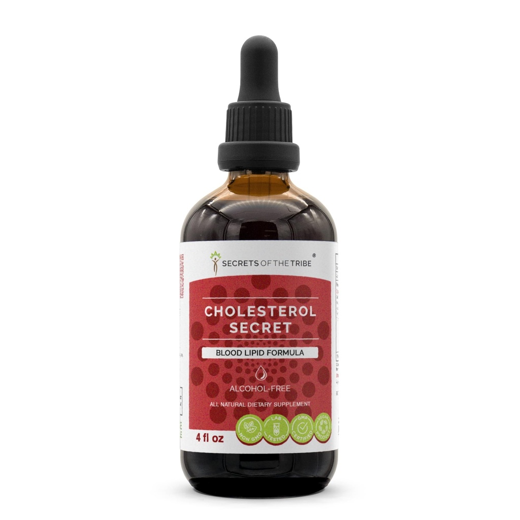 部落的秘密 - 胆固醇的秘密,血脂配方,草药补充剂 Blend Drops - 无酒精液体提取 4 fl oz