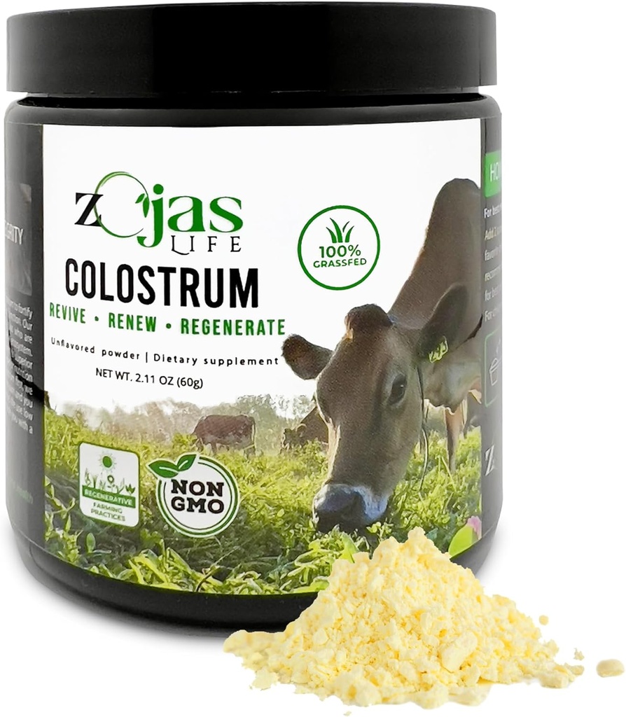 Colostrum补编,100%草药,来自有机农场、Colostrom Powder for 豁免、Gut Health, Wellness -- -- 采用再生耕作做法制作,30天供应,不受欢迎