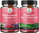 与东奎·维特克斯·查斯特·贝里(Tong Quai Vitex Chaste Berry) & 黑色科霍什(Black Cohosh) & 外力 Saw Palmetto(女性500mg)合编的热闪光灯补充剂 - DHT 屏蔽者头发损失补充剂 Maca Root & Biotin