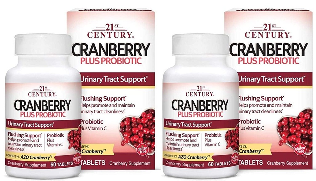 21世纪 Cranberry + Probiotic 片,2 计数