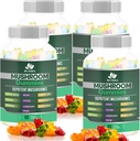 BIO VITALICA 蘑菇Gummys – 10个蘑菇综合体,配有狮子马内,雷希,恰加,科迪塞普斯等 – 水果 Vegen Gummys – 非GMO,Gluten-Free,植物型 – 4包