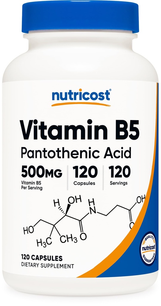 营养成本 泛神酸(维生素B5) 500mg,120 capsules