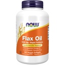 Now Foods Supplements, Flax Oil 1000 mg 配必需的Omega-3s,冷压,无六烷,Vegan配方,120 Veg软胶