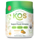 KOS 有机超级食品绿皮粉 - 来自先生纤维、超绿色和适应原体的固态健康 - USDA 认证有机物,在GMP认证设施中制造 - 28 为芒果服务