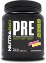 NutraBio Pre Workout Powder - 老公式 - 可持续能源,精神焦点,耐力 - Beta Alanine, Creatine, Cafeine, Electrolytes - 20 services - Raspberry Lemonade