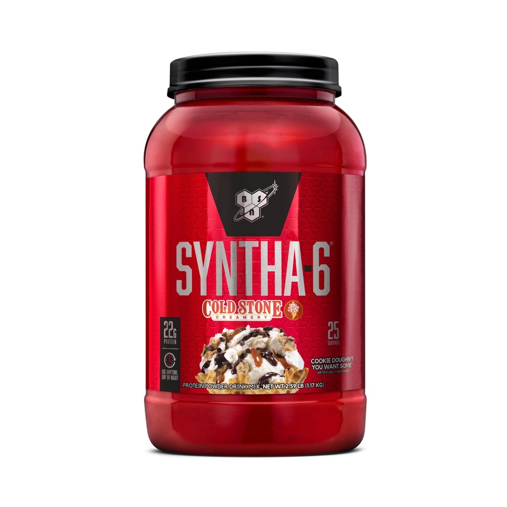 BSN Syntha-6 Whey蛋白粉 冷石粉 - Cookie Doughn't You want some, Micellar casein, 牛奶蛋白质孤立粉, 25种服务