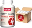 Jarrow Formules Methyl Folate 1000 mcg, 膳食补充,用于细胞能量支持的甲基Folate, 100 Veggie Capsules, 100 Day Supply, (12包)