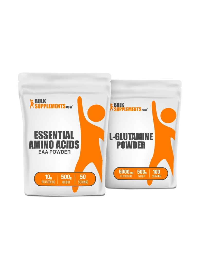 Bulk 补充EAA 粉末 500g + L- Glutamine 500g 包