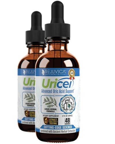 Uricel - 高级Uric酸支持 & Cleanse 补充 - 液体交付更好的吸收 - Tart Cherry, Chanca Piedra, Celery种子, Turmeric & More!