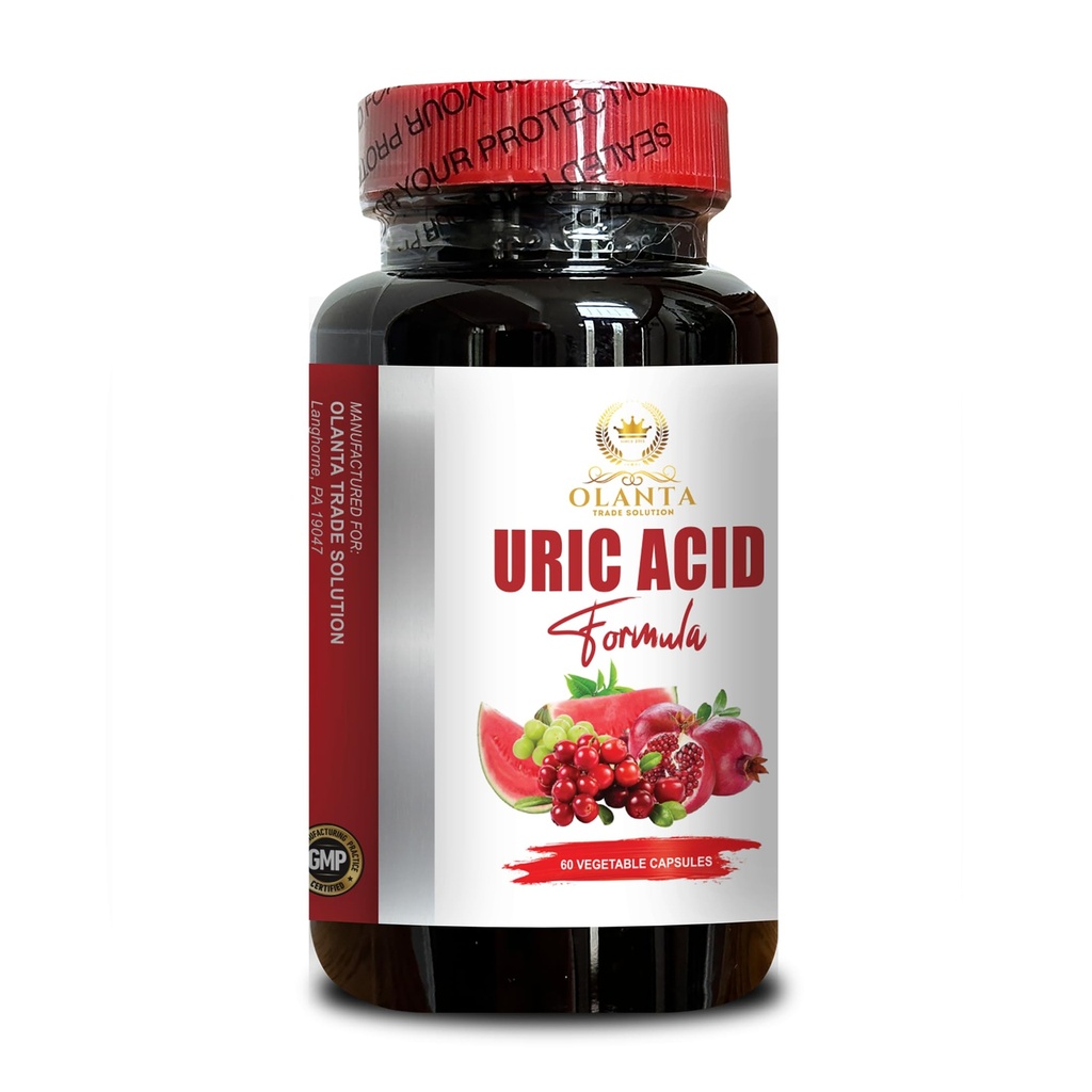 URIC酸 - 支持健康的Uric酸水平,支持联合流动和舒适,牛奶硝酸盐,Celery种子,Tart Cherry,Milk 硝酸盐 - 1瓶60盖