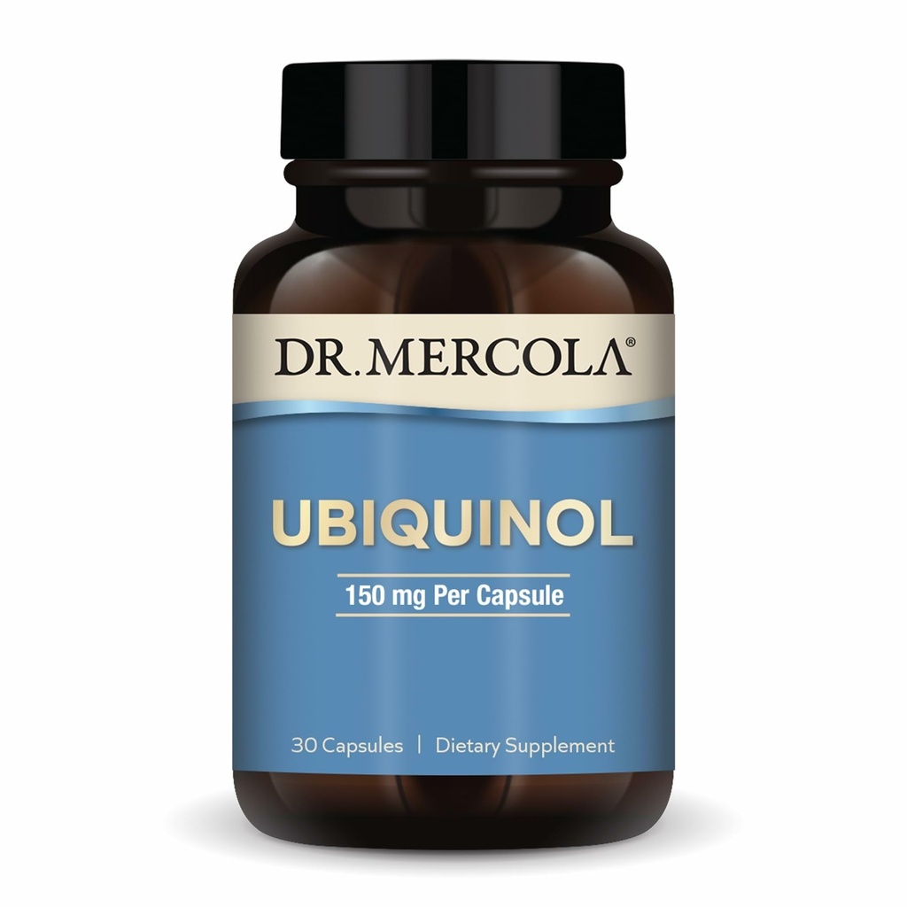 Dr. Mercola Ubiquinol - Supports Energy Production - Antioxidant Supplement - Non-GMO, Gluten-Free & Soy-Free - 30 Capsules (30 Servings) - 150 mg
