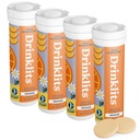 Drinklits Daily Electrolyte 水晶片 (4) 管装盒 → 0g 糖 – 自然运动饮料 – 美味 → 4 Pack (40位服务员)