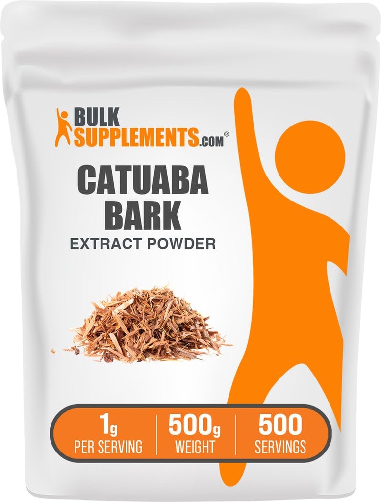 Bulk Assupports.com Catuaba Bark 提取粉末 - Catuaba Bark Powder, 草药补充剂 - Vegan & Gluten Free, 每架服役1克, 500克(1.1磅)(包1)