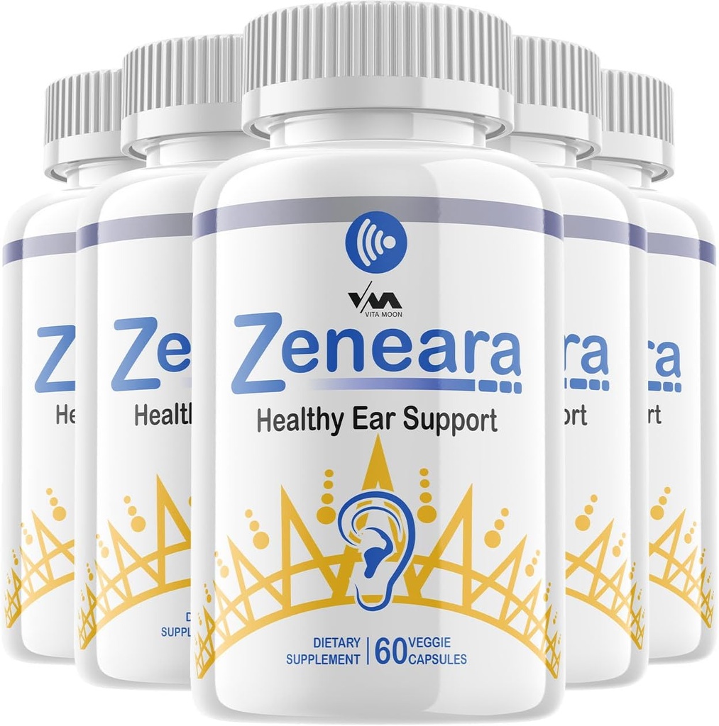 (5 Pack) Zeneara - 高级公式健康耳朵支持,听力健康和健康,300卡普尔