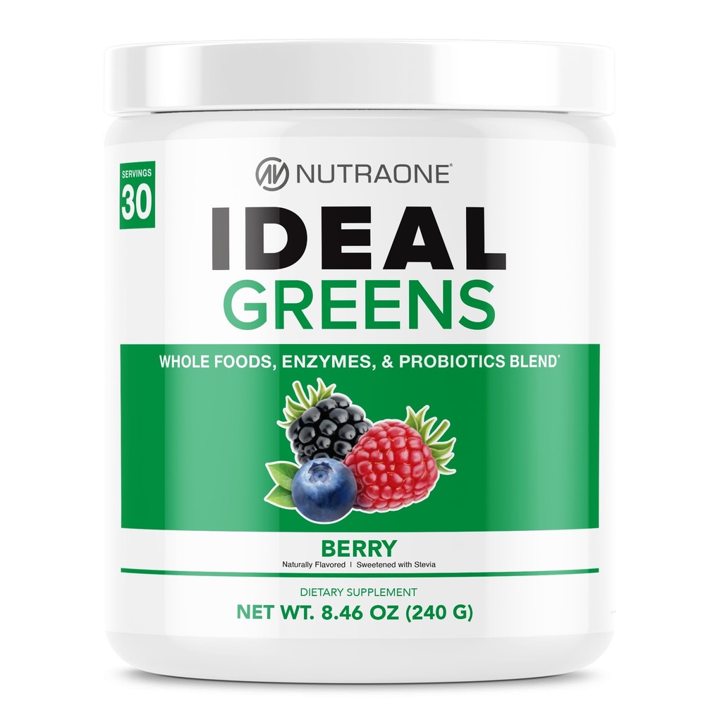 Nutra One理想绿素抗氧化剂和营养素-Rich超级食品绿素粉补充剂Berry-30