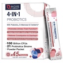 NATURE TARGET 为妇女提供抗生素和抗生素,100亿-CFUs 45天补充,妇女与D-Mannose和Cranberry为尿性Tract/Gut/Digest健康提供抗生素