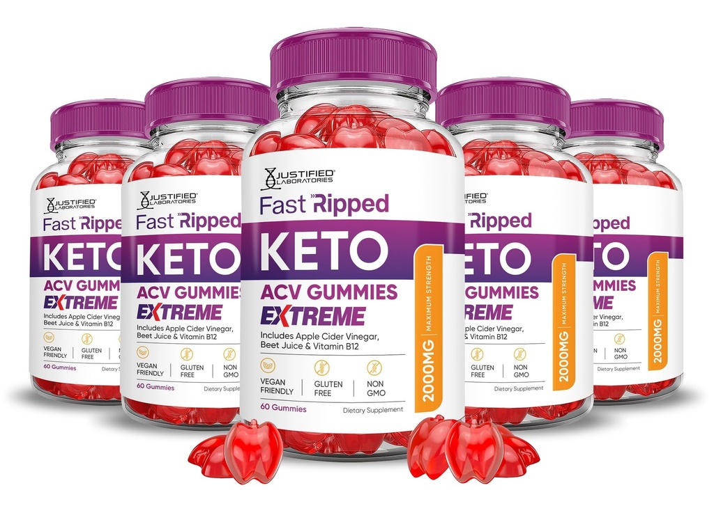 合理实验室(5 Pack Fast ripped Keto ACV Gummys Extreme 2000MG Fast ripped Keto Gummys 苹果苹果苹果苹果醋 配以石榴甜菜汁粉 B12 Vegan Non GMO 300 Gummys 配制)